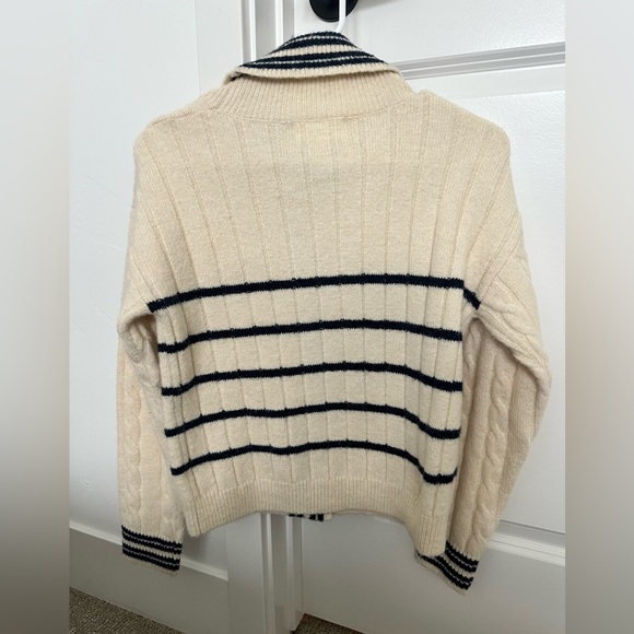 Heartloom Cream and Black Cable Knit Cardigan - Picture 8 of 9